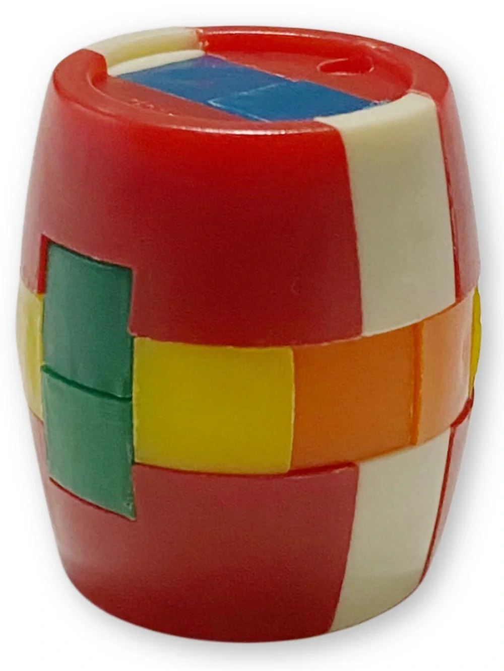 Vintage 70s Rare Kumiki Mini Colorful Barrel Brain Teaser Burr Burr Puzzle Game